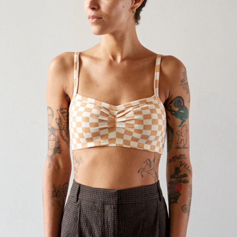 ARQ Zelda Bandeau Bra, Carrés, size 2X - Discontinued